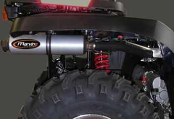 Marving マービングマフラー Single Round Ø 100 Quad Atv Line アルミ （クワッド・4輪バイク）SPORTSMAN 500 2004 > POLARIS Quad | EU/SE/P39