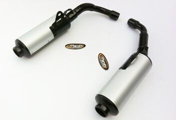 Marving / マービング デュアルマフラー Cylindrical &Oslash; 114 ブラック + アルミニウム - EU公道走行認可 Honda CBR 1000 F (89 | H/2145/NC