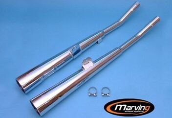 Marving / マービング デュアルマフラー Marvi クロム - EU公道走行認可 Kawasaki Z 750 2 CYLINDERS | K/2075/BC