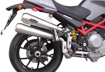 Marving / マービング デュアルマフラー ダブルアウトゴーイング コニカルエンド &Oslash; 110 Racing Steel Style ステンレススチール Ducati MO | RSS/D5