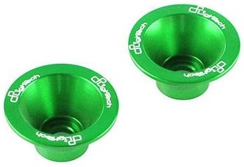 LighTech / ライテック Kit Anodized Cone Ø6 For Handlebar Balancers (Couple), Color: Green | RKTM200VER