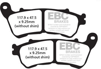 EBCブレーキ USA製 ダブルHシリーズ シンタリング ブレーキパッド フロント左側用 | FA640HH