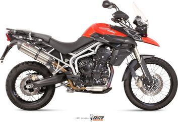 MIVV / ミヴ -SPORT SUONO- スリップオン ステンレス（カーボンエンドキャップ） for TRIUMPH TIGER 800 (11-) | T.011.L7