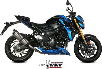 MIVV / ミヴマフラー SPORT SLIP-ON Muffler SUONO STAINLESS STEEL carbon caps For SUZUKI GSX-S 750 | S.048.L7