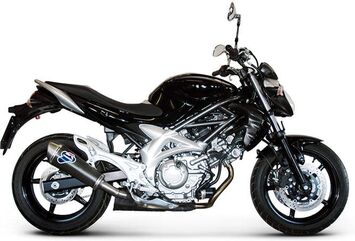 Termignoni / テルミニョーニ 1 サイレンサー STR スリップオン オーバル ステンレス, スリーブ: カーボン | S065080CO