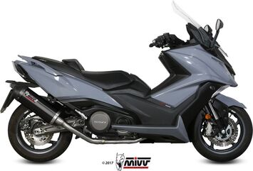 MIVV / ミヴマフラー SPORT Full sys. 2x1 Muffler OVAL STEEL BLACK carbon cap WITH CATALYZER CONVERTING KIT Fo | O.009.LVC