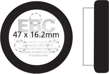 EBCブレーキ R シリーズ Heavy Duty シンタリング ブレーキパッド リア左側用 | FA021R