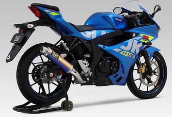 Yoshimura JMCA Full System GP-MAGNUM GSX-R125/ABS (18-21/22-) , Titanium Blue cover | 110A-525-5U80B