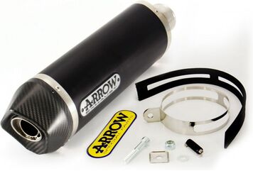 ARROW / アロー DUCATI MONSTER 1100 EVO '11 eマーク認証 アルミニウムダーク RACE-TECH サイレンサー カーボンエンドキャップ付 ARROW ミッドパイプ用 | 71786AKN