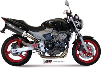 MIVV / ミヴ -SPORT OVAL- スリップオン カーボン製（カーボンエンドキャップ） for HONDA HORNET 600 (03-06) | H.020.LEC