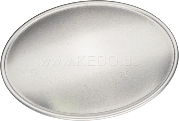 Kedo Starting Number Plate / Side Cover 'NEO', deep drawn, 1mm aluminum untreated, Circumferential bead, 1 piece dim. approx. 220x150mm | 60618