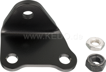 Kedo Replica Silencer Bracket, Black Powdercoated, incl 2x nut M10x1.25 in different Heights | 27955RP