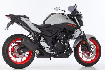 SHARK / シャークマフラー DSX-10 slip on exhaust (2-1) super short, Matt Black, Pentagonal/Conical | 841283