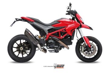 MIVV / ミヴ- SPORT スリップオン ステンレス （カーボンエンドキャップ付）s for DUCATI HYPERMOTARD 821 (13-) | D.029.L7