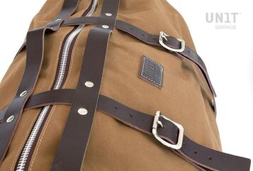 Unitgarage / ユニットガレージ Kalahari Duffle Bag 43L Canvas, Beige/Brown | U014-Beige-Brown