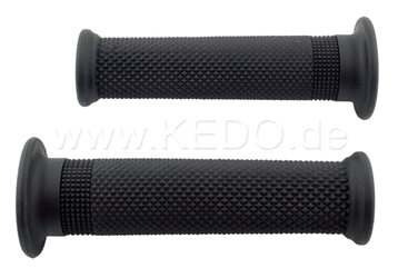 Kedo Handlebar Grip 'Karat midi', black, 1 pair, length 135mm, d = 22 / 25mm, Ccosed ends, suitable for 22mm handlebars | 22101B