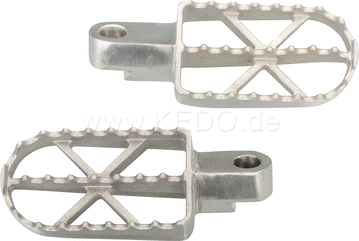 Kedo Toothed and Broadened Footpegs, stainless steel, size approx. 84x45mm, 1 pair | 30900
