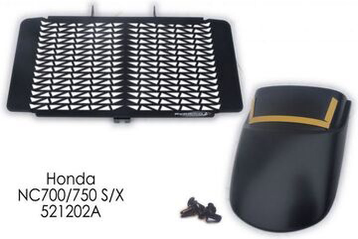 Pyramid Plastics / ピラミッドプラスチック Honda NC 700 X ラジエーターガード マットブラック 2012>2014 | 521202A