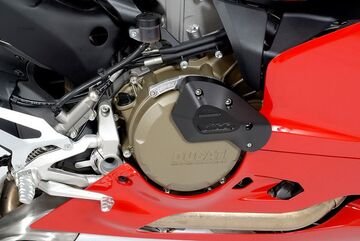 GSGモトテクニック クラッシュパッドセット マウンティングプレート ブラックアノダイズド Ducati パニガーレ 1199 / 1299 (2012- / 2015-) | 16010050-D20-SH