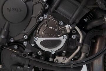 SW Motech Engine Case Protector. B-stock.. Black/silver. Yamaha MT-10 / SP (16-21). | B.MSS.06.564.10000