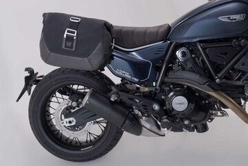 SW Motech Legend Gear side bag system LC Black Edition. Ducati Scrambler Nightshift / Full Throttle (23-). | BC.HTA.22.088.20100