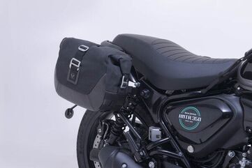 SW Motech Legend Gear side bag system LC Black Edition. Royal Enfield HNTR 350 (22-). | BC.HTA.41.092.20100