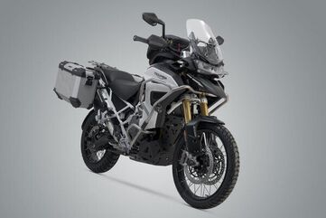 SW Motech TRAX ADV aluminium case system. Silver. 45/37L. Tiger 1200 Rally / GT Explorer. | KFT.11.905.70102/S