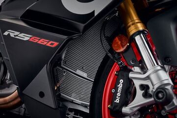 Evotech Performance Aprilia, EP Radiator & Header Guard Set - Aprilia RS660 (2021+) | PRN015268-015269