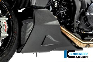 Ilmberger / イルムバーガーカーボンパーツ ベリーパン 左 マット Diavel 19- | VEU.115.DI19M.K