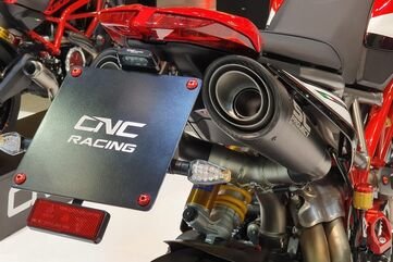 CNC Racing / シーエヌシーレーシング Adjustable license plate Ducati Hypermotard 950, Black | PT151B