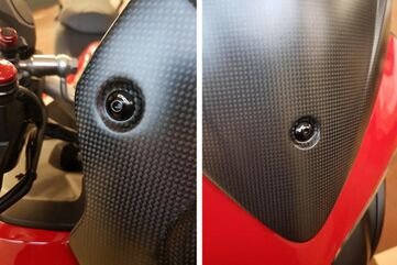 CNC Racing / シーエヌシーレーシング Carbon Windshield Bolts Kit Ducati Multistrada 950/1200, レッド | KV409R
