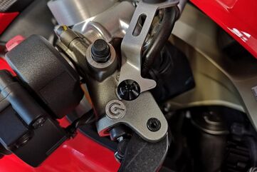 CNC Racing / シーエヌシーレーシング フロントブレーキ/クラッチ FLUID TANK BRACKET SCREW - チタン, ゴールド | KV443XG