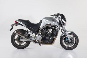 BOS （ボス） エキゾースト オリジナル (4-2) カーボン スチール - スリップオン YAMAHA BT 1100 Bulldog (2001-2007) （EU圏公道走行認可eマーク付）