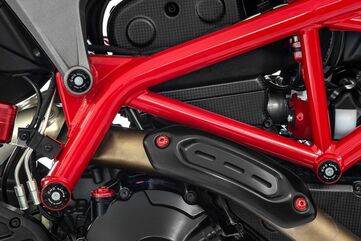 CNC Racing / シーエヌシーレーシング Frame Caps Kit Ducati Hypermotard 821/939, レッド | TT326R