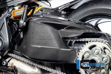 Ilmberger Carbon / イルムバーガー Swingarmcover with upper chain guard gloss Diavel '19 | SSO.017.DI19G.K