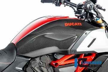 Ilmberger Carbon / イルムバーガー Tankcover right side gloss Diavel '19 | TAR.013.DI19G.K