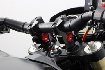 ABM / エービーエム KIT varioRiser VBK1 Ø8,6 mm, cylindrical mounting, ライザーカラー: ブラック, アジャスターカラー: シルバー | 100005-F15-F11