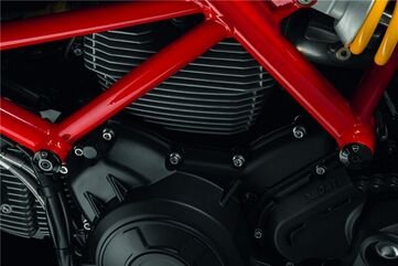 Ducati / ドゥカティ純正アクセサリー ビレット アルミ フレームプラグセット レッド | 97380781a