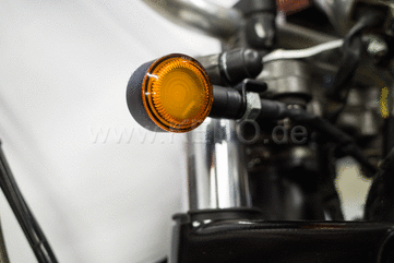 Kedo Front Indicator bracket, fork bridge mounting, 1 pair, black stainless steel, suitable for indicators with 6-8mm diameter pin | 50169