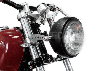 Kedo headlight bracket and turn signal support "Bored", aluminum and stainless steel, for headlights with side mounting M8 and Recording | TH-10170.3