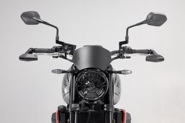 SW-MOTECH / SWモテック Lever guards with wind protection. Black. Triumph Trident 660 (21-) | LVG.11.842.11000/B