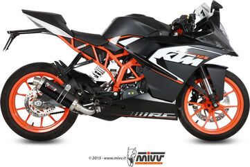 MIVV / ミヴGP スリップ オン ブラックステンレススチール for KTM RC 125 (2014 - 2016) | KT.016.LXB