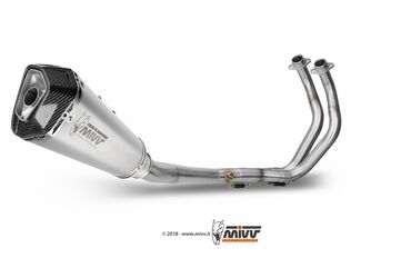 MIVV / ミヴマフラー SPORT Full sys. 2x1 Muffler DELTA RACE STAINLESS STEEL carbon cap WITH CATALYZER CONVERT | Y.045.LDRX