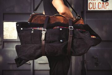 Unitgarage / ユニットガレージ Duffle Bag Kalahari 25L Split Leather, ColoradoBrown | U013-ColoradoBrown