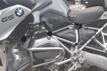 Pyramid Plastics / ピラミッドプラスチック BMW R1200 GS フレームエンドキャップ マットブラック 2013> | 089400