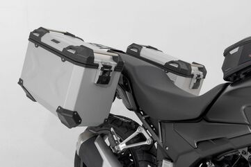 SW-MOTECH TRAX ADV aluminium case system Silver. 45/45 l. CB500X, CB500F / CBR500R (-15). | KFT.01.400.70101/S