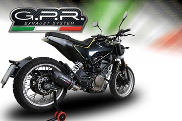 GPR / ジーピーアール Original For Husqvarna Vitpilen 401 2018/19 E4 Homologated スリッポンエキゾースト Furore Evo4 Nero | E4.HU.48.FNE4