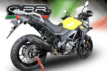 GPR / ジーピーアール Original For Suzuki V-Strom Dl 650 2017/20 E4 Homologated Full Exhaust Catalized Furore Evo4 Nero | E4.S.200.CAT.FNE4