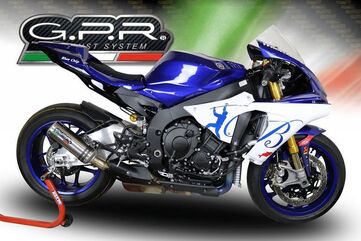 GPR / ジーピーアール Original For Yamaha Yzf R1/R1-M 2017/20 E4 Homologated スリッポンエキゾースト M3 Inox | E4.Y.200.M3.INOX