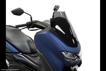 Powerbronze / パワーブロンズ Scooter Screens for YAMAHA NMAX 125 21-23/NMAX 155 22-23 (400 MM HIGH)/SOLID BLACK | 400-Y156-003